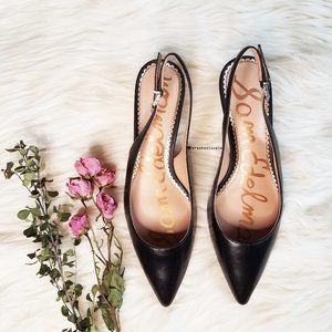 Sam Edelman Black Kitten Ludlow heel Sz 6.5